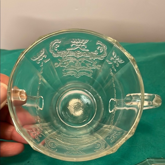 Vintage Pressed Clear Depression Glass Nut Bowl/Candy Dish with Lid - Picture 2 of 5